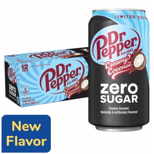 Dr Pepper Creamy Coconut Zero Sugar Soda
