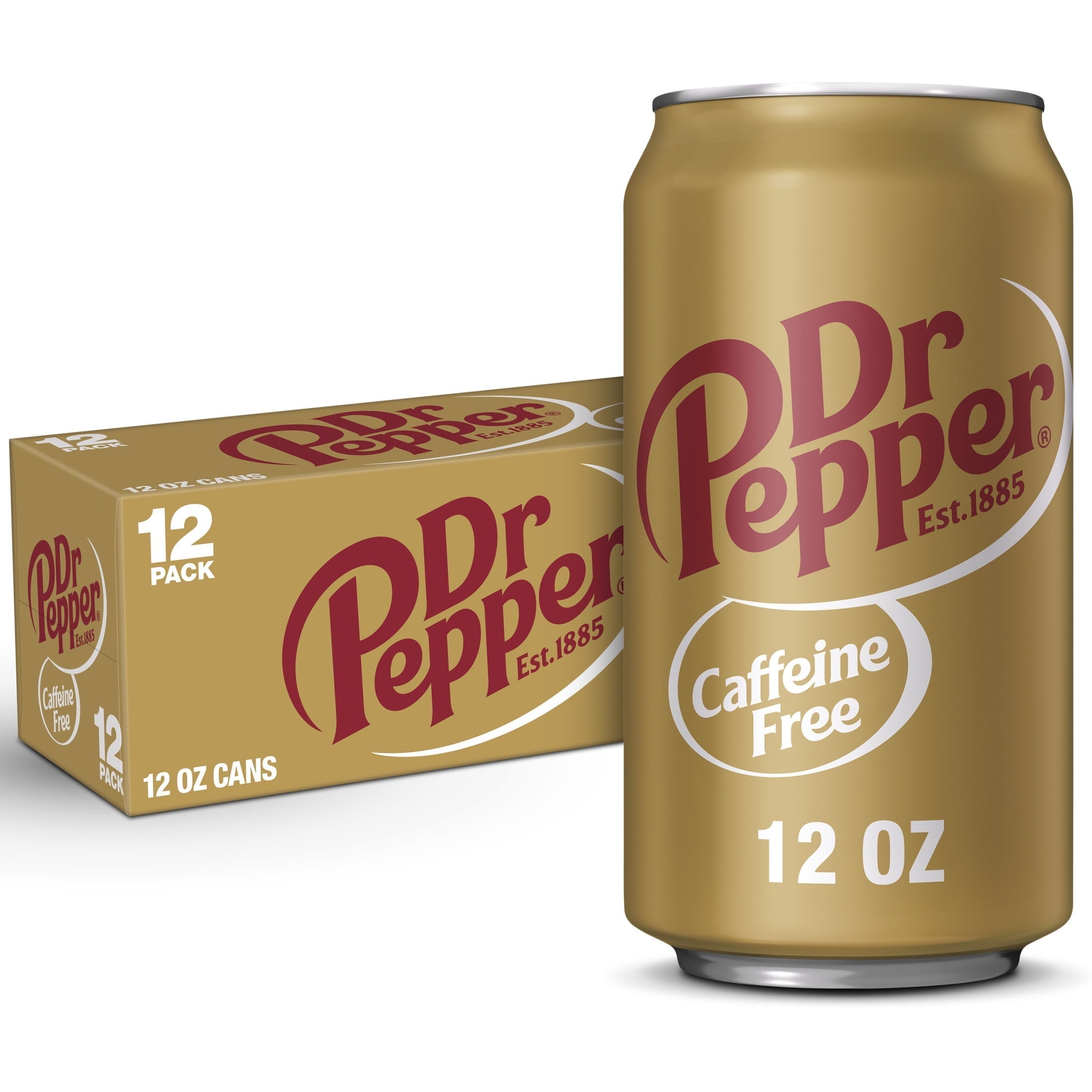 Dr Pepper Caffeine Free Soda, 12 fl oz Cans, 12-Pack