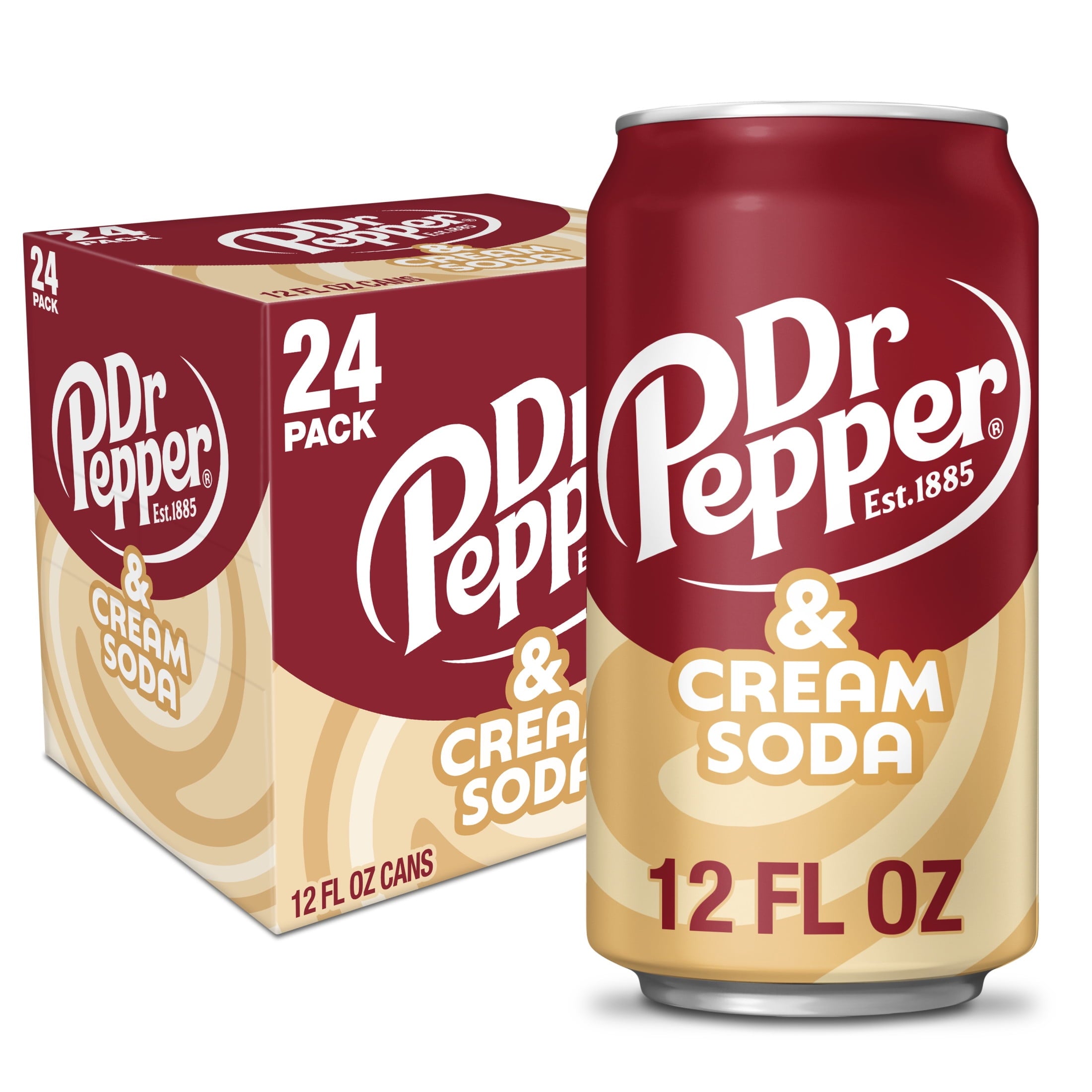 Dr Pepper & Cream Soda, 12 fl oz Cans, 24-Pack