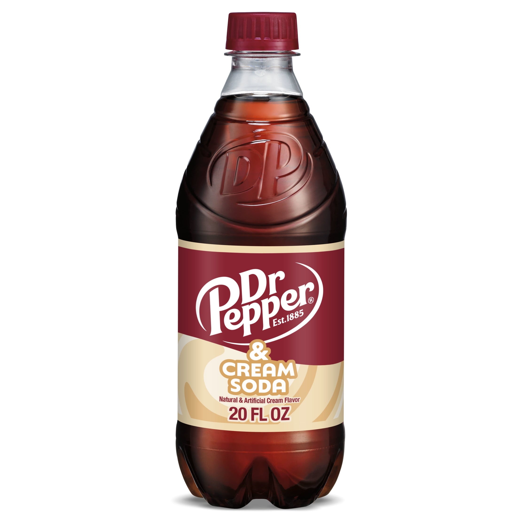 Dr Pepper & Cream Soda, 20 fl oz Bottle