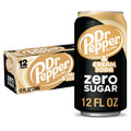 Dr Pepper & Cream Soda Zero Sugar, 12 fl oz Cans, 12-Pack
